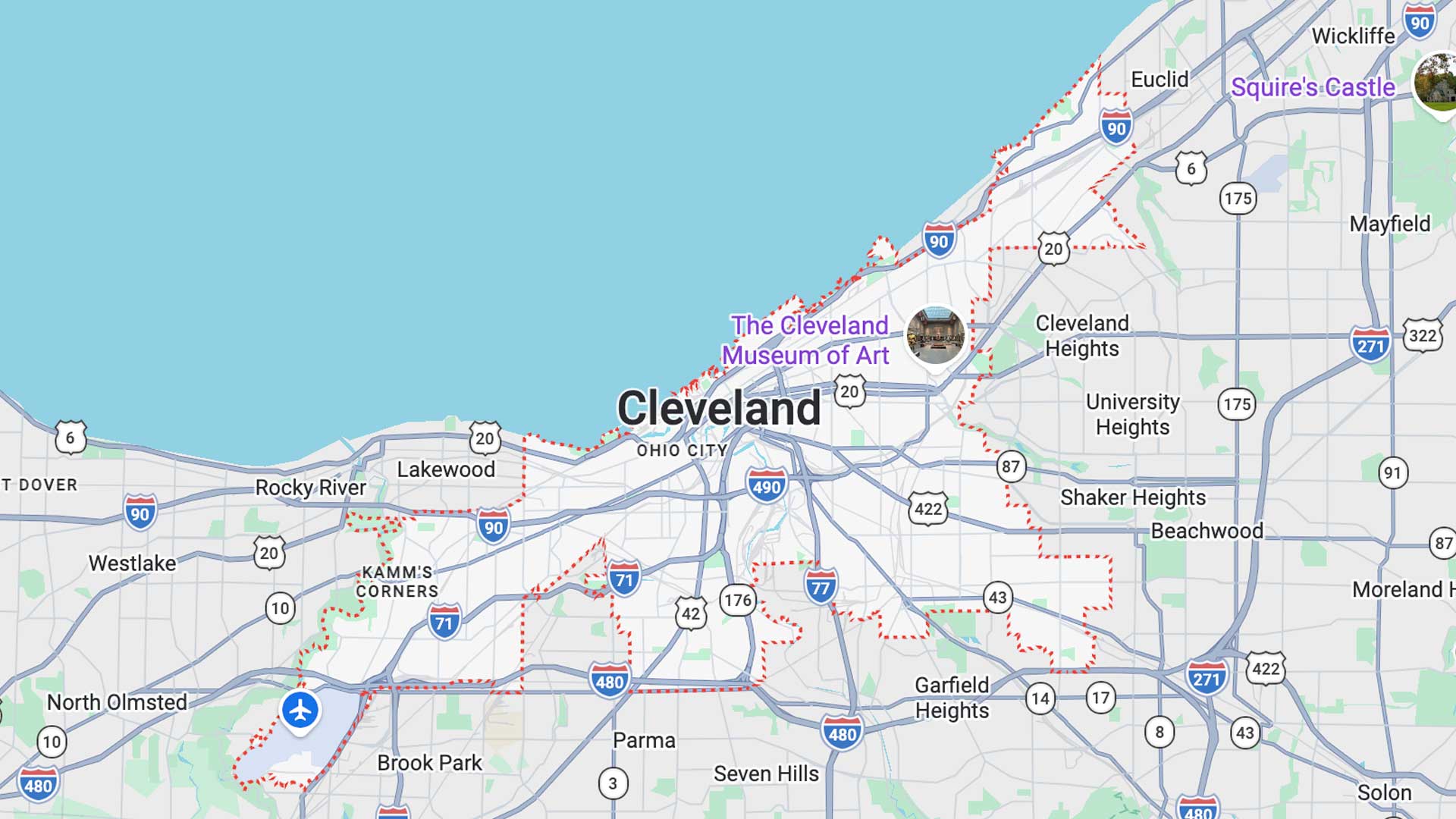 Cleveland, Ohio map