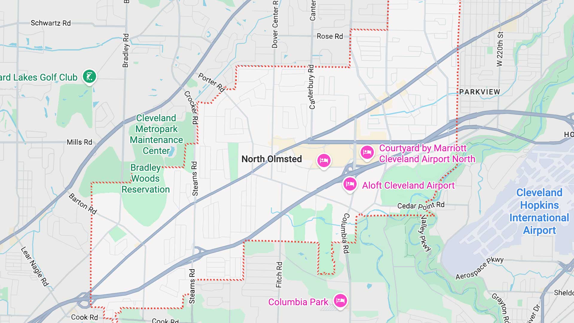 North Olmsted, Ohio map