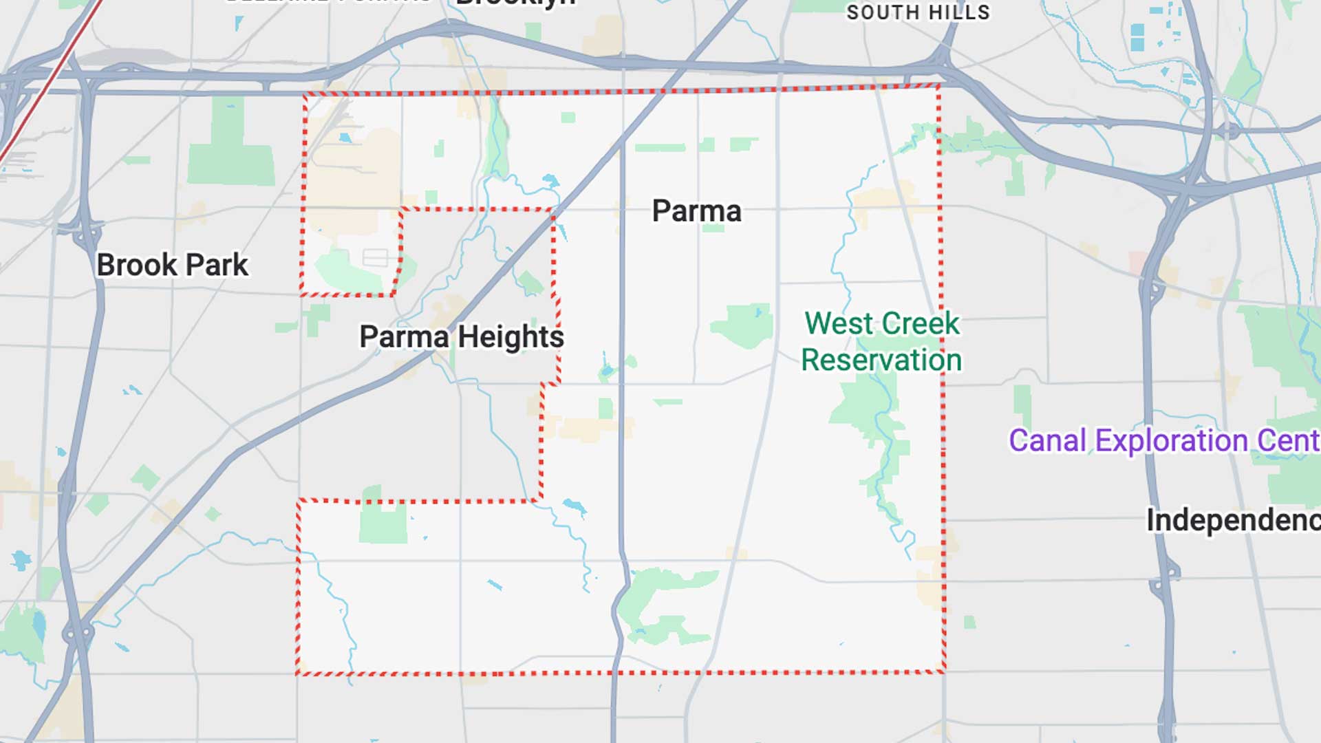 Parma, Ohio map
