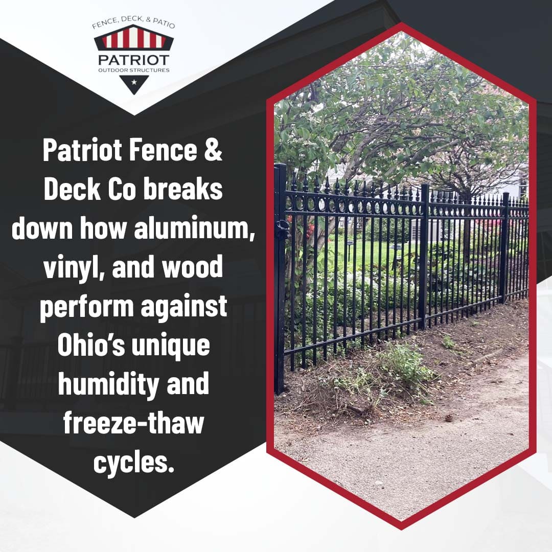 Black aluminum fence installed in backyard highlighting corrosion-resistant and low-maintenance fencing option